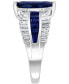 ფოტო #5 პროდუქტის EFFY® Sapphire (2-3/8 ct. t.w.) & Diamond (1/2 ct. t.w.) Marquise Statement Ring in 14k White Gold