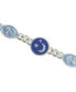 ფოტო #2 პროდუქტის Silver-Tone Pavé Color Celestial Charm Link Bracelet