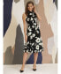 ფოტო #5 პროდუქტის Women's Sleeveless Printed Dress