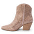 Фото #3 товара Matisse Harlow Rhinestone Cowboy Booties Womens Pink Casual Boots HARLOW-629