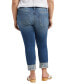 ფოტო #2 პროდუქტის Plus Size Carter Mid Rise Girlfriend Jeans