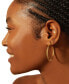 ფოტო #3 პროდუქტის Lattice Extra Small Hoop Earrings in Gold Vermeil, Created for Macy's