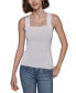 ფოტო #1 პროდუქტის Women's Logo-Strap Square-Neck Top