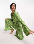 Фото #1 товара Daska wrap top co-ord in abstract green print