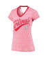 Women's Red St. Louis Cardinals Hail Mary V-Neck Back Wrap T-shirt