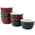 Фото #1 товара Christmas Plaid 6-Pc. Ice Cream Bowl asst.