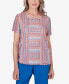 Фото #1 товара Women's Neptune Beach Textured Stripe Top with Side Ruching