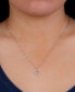 Cubic Zirconia Sun Pendant Necklace in Sterling Silver, 16" + 2" extender, Created for Macy's