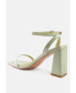 ფოტო #2 პროდუქტის Women's Moon cut Ankle Strap Block Heel Sandals