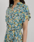 Women's Floral Belted Crepe Dress