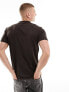 Фото #5 товара Selected Homme mock neck t-shirt in brown