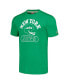 Men's and Women's Green New York Jets Helmet Tri-Blend T-Shirt Зеленый, L - фото #3