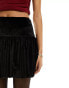 Фото #8 товара Miss Selfridge puff ball skirt in black velvet