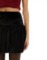 Фото #4 товара Miss Selfridge puff ball skirt in black velvet