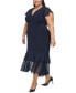 Фото #4 товара Plus Size Flutter-Sleeve A-Line Dress