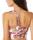 ფოტო #2 პროდუქტის Women's Convertible One-Shoulder Floral-Print Bikini Top