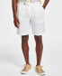 ფოტო #2 პროდუქტის Men's Regular-Fit Pleated 9" Linen Shorts, Created for Macy's