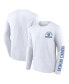 Фото #1 товара Men's White Milwaukee Brewers Pressbox Long Sleeve T-shirt