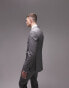 Фото #8 товара Topman skinny double breasted textured suit jacket in grey