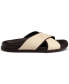 ფოტო #2 პროდუქტის Men's Whitter Faux-Raffia Crossed Strap Sandals, Created for Macy's