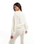 Фото #6 товара In The Style fluffy cardigan co-ord in cream