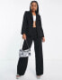 Фото #4 товара Extro & Vert Petite perfect basic jersey fitted blazer in black co-ord