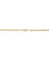 Фото #5 товара Подвеска Macy's 14k White Gold Diamond-Cut Rope 18