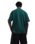 ASOS DESIGN oversized heavyweight t-shirt with pocket detail in dark green