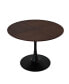 Фото #7 товара 42.13" Modern Round Dining Table, Four Patchwork Tabletops With Brown Oak
