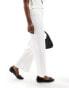 Mango wide leg jeans in off white