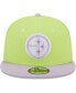 Фото #2 товара Men's Neon Green, Lavender Pittsburgh Steelers Two-Tone Color Pack 9FIFTY Snapback Hat