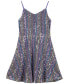 ფოტო #1 პროდუქტის Big Girls Strappy Sequinned Stripe Skater Dress