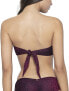 PQ Swim 286147 Women's Garnet Color Block Bandeau Bikini Top Garnet , Size D