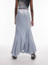 Фото #3 товара Topshop Tall seamed detail maxi skirt in light blue