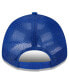 ფოტო #3 პროდუქტის Men's Royal Philadelphia 76ers Plate Oversized Patch Trucker 9Forty Adjustable Hat