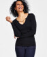ფოტო #1 პროდუქტის Women's Chain-Detail Ribbed Sweater, Created for Macy's