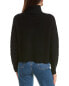 Forte Cashmere Crop Textured Mock Cashmere Sweater Women's