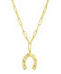 Фото #1 товара ADORNIA 14K Gold-Plated Paperclip Horseshoe Necklace