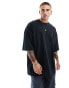 ASOS DESIGN extreme oversized t-shirt in black with butterfly back print