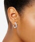 ფოტო #4 პროდუქტის Diamond Channel-Set J-Hoop Earrings (1/2 ct. t.w.) in 10k White ,Yellow or Rose Gold