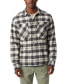 ფოტო #1 პროდუქტის Men's Stretch Flannel Button-Front Long Sleeve Shirt