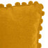 Фото #3 товара Декоративная подушка Atmosphera Créateur d'intérieur, Bommelkissen, охристого цвета, 40x40 см, съемный чехол, бахрома, материал: полиэстер и полиамид.