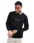 Fred Perry long sleeve relaxed fit polo in black with embroidered logo