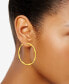 ფოტო #2 პროდუქტის 18K Gold Plated or Silver Plated Hoop Earring