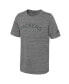 ფოტო #2 პროდუქტის Big Boys and Girls Heather Gray Green Bay Packers Throwback Performance T-shirt