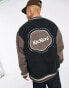 Kickers varsity jacket in brown