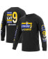 Фото #1 товара Men's Matthew Stafford Black Los Angeles Rams Super Bowl LVI Champions Player Name and Number Long Sleeve T-shirt