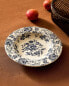 Lily earthenware soup plate