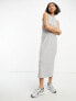 ASOS DESIGN sleeveless maxi dress in grey marl