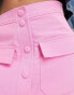 Y.A.S pocket detail mini skirt in pink Розовый, XS - фото #2